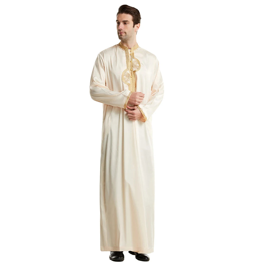 Embroidered Saudi Mens Jubba 