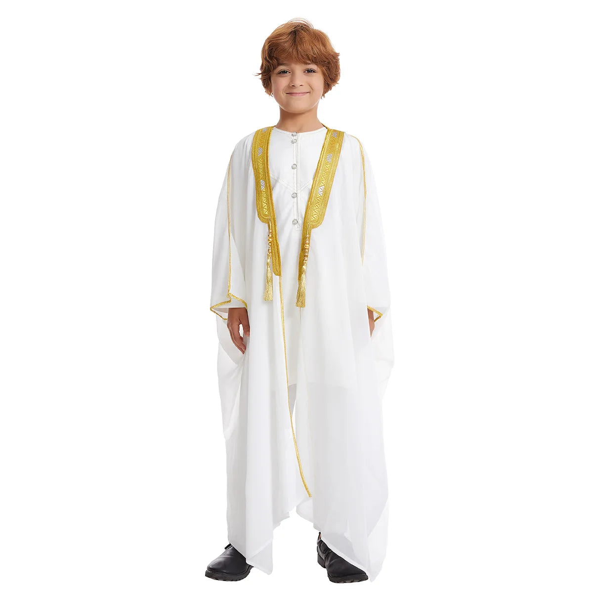 Boys Long  Sleeve Embroidered Kaftan