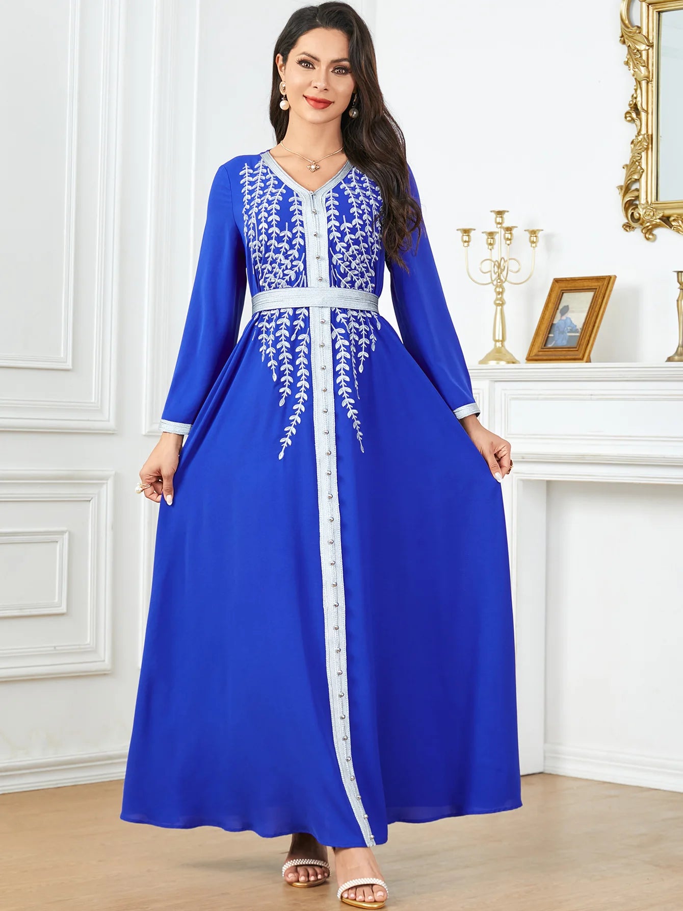 Women's Embroidered Maxi Dress 