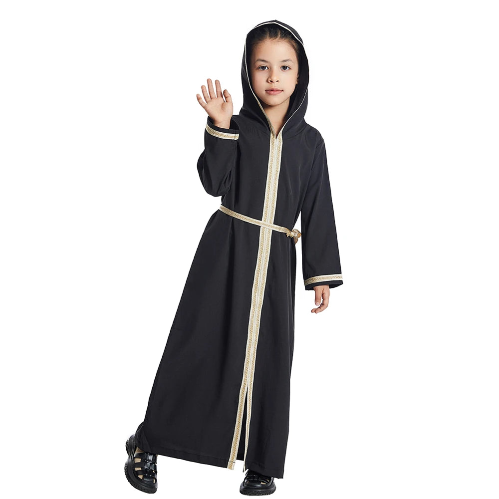 Muslim Girls Hooded Djellaba 