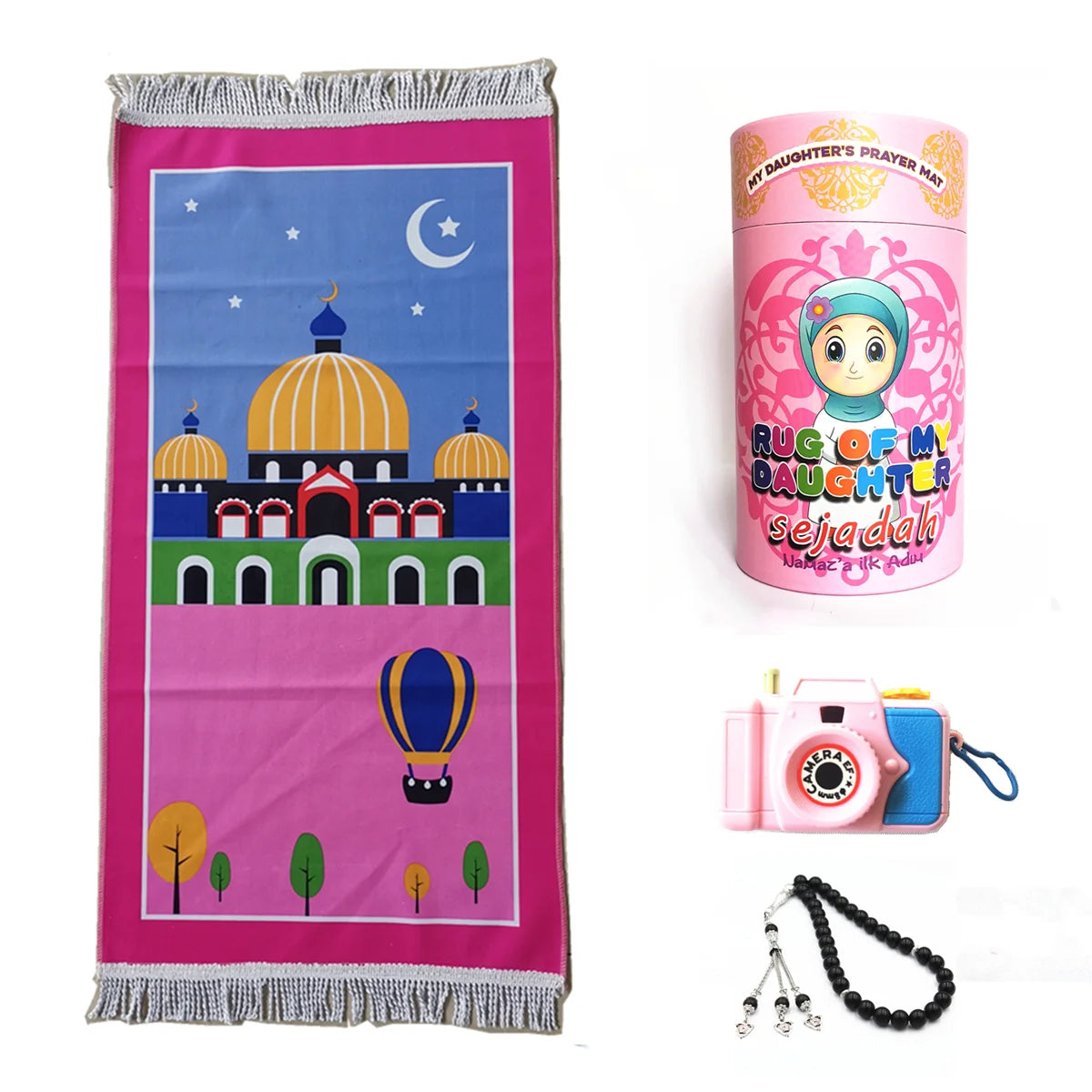 Kids Prayer Mat Eid Gifts for Kids Salah Mat for Kids Enjoyable Prayer Rug for Kids