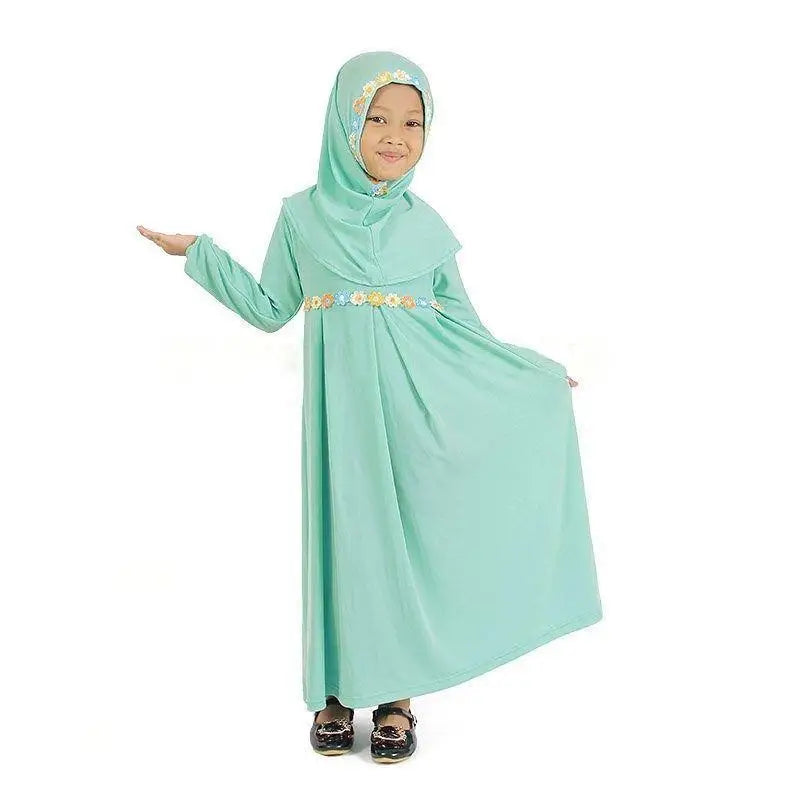 Muslim Girls' Hijab & Abaya Set 