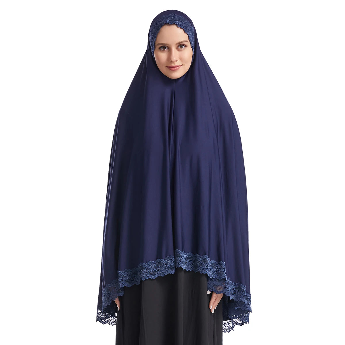 Women’s Long Laced Hijab - High-Stretch Scarf