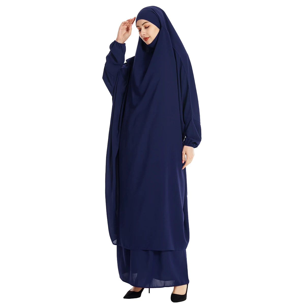 2-Piece Modest Hooded Abaya - Skirt & Top