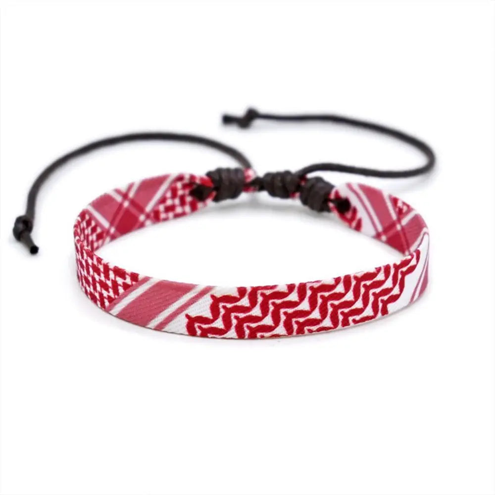 Palestinian Weave Bracelets - Multicolor Braid with Traditional Patterns