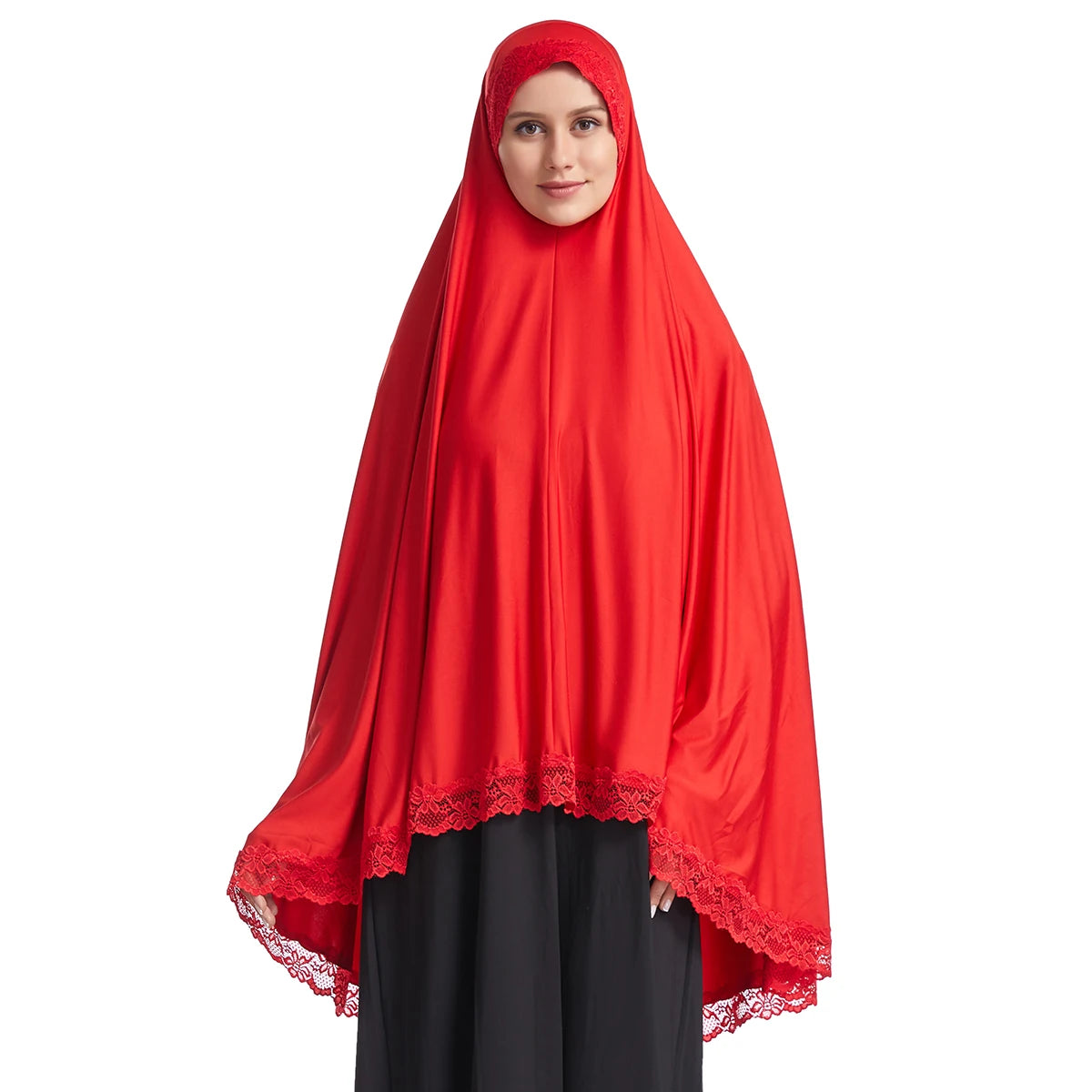 Women’s Long Laced Hijab - High-Stretch Scarf