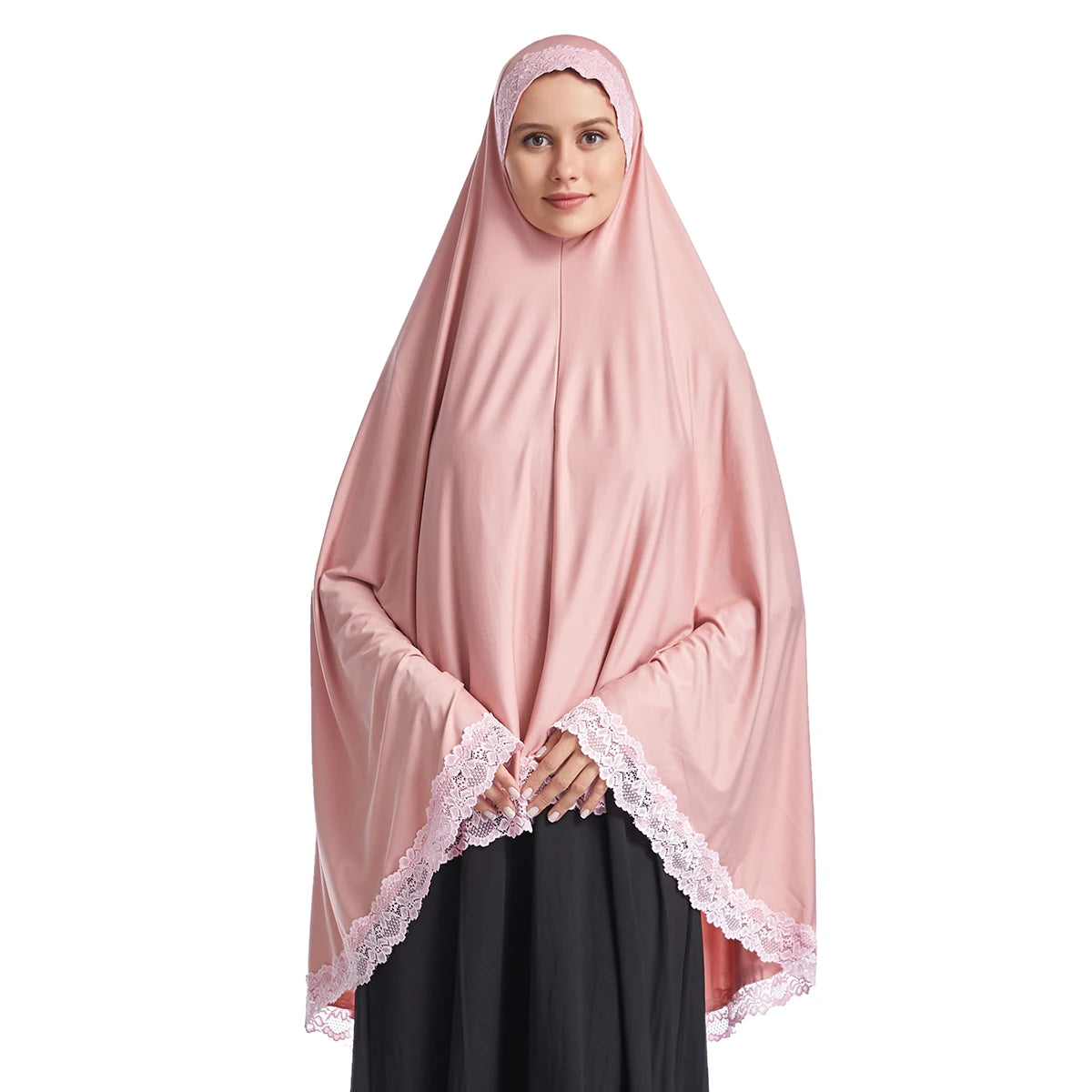 Women’s Long Laced Hijab - High-Stretch Scarf