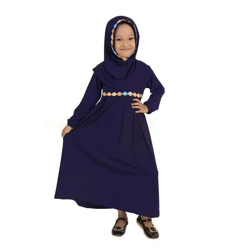 Muslim Girls' Hijab & Abaya Set 