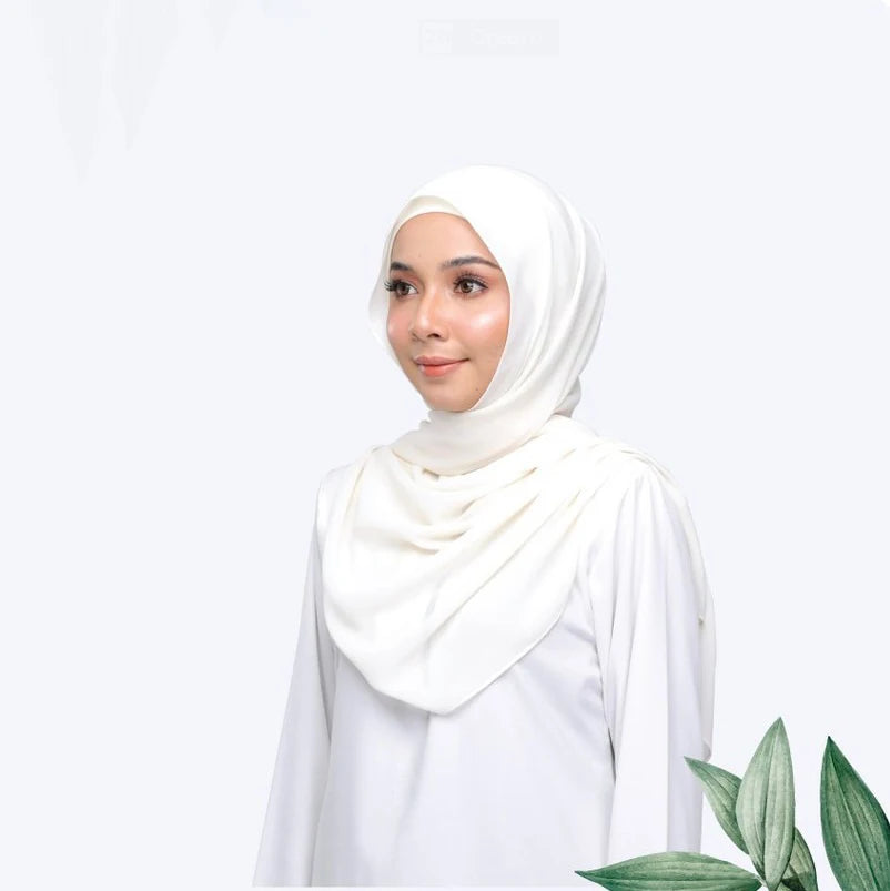 Women's 2-Piece Hijab Set: Breathable Chiffon Hijab Shawl with Jersey Caps