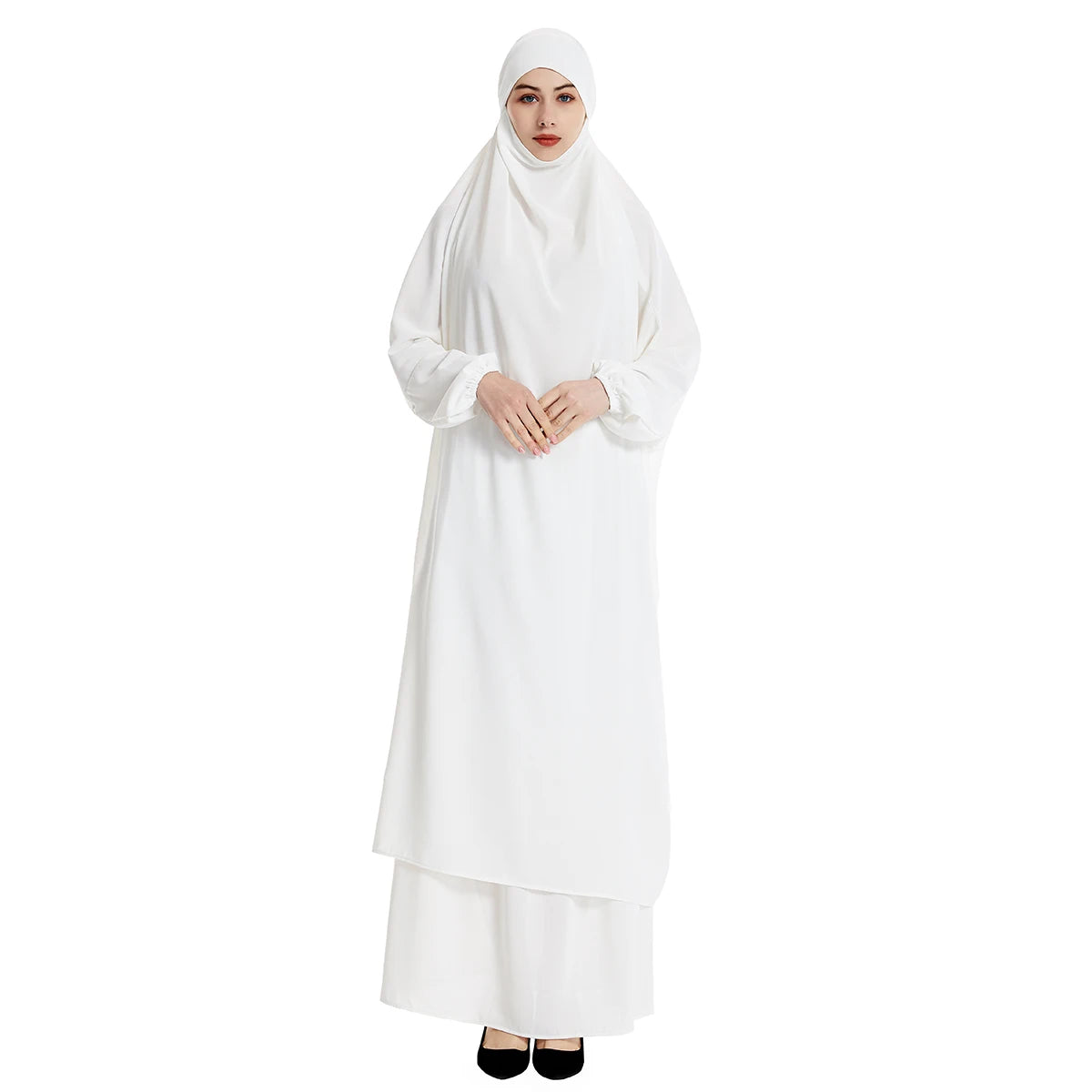 2-Piece Modest Hooded Abaya - Skirt & Top