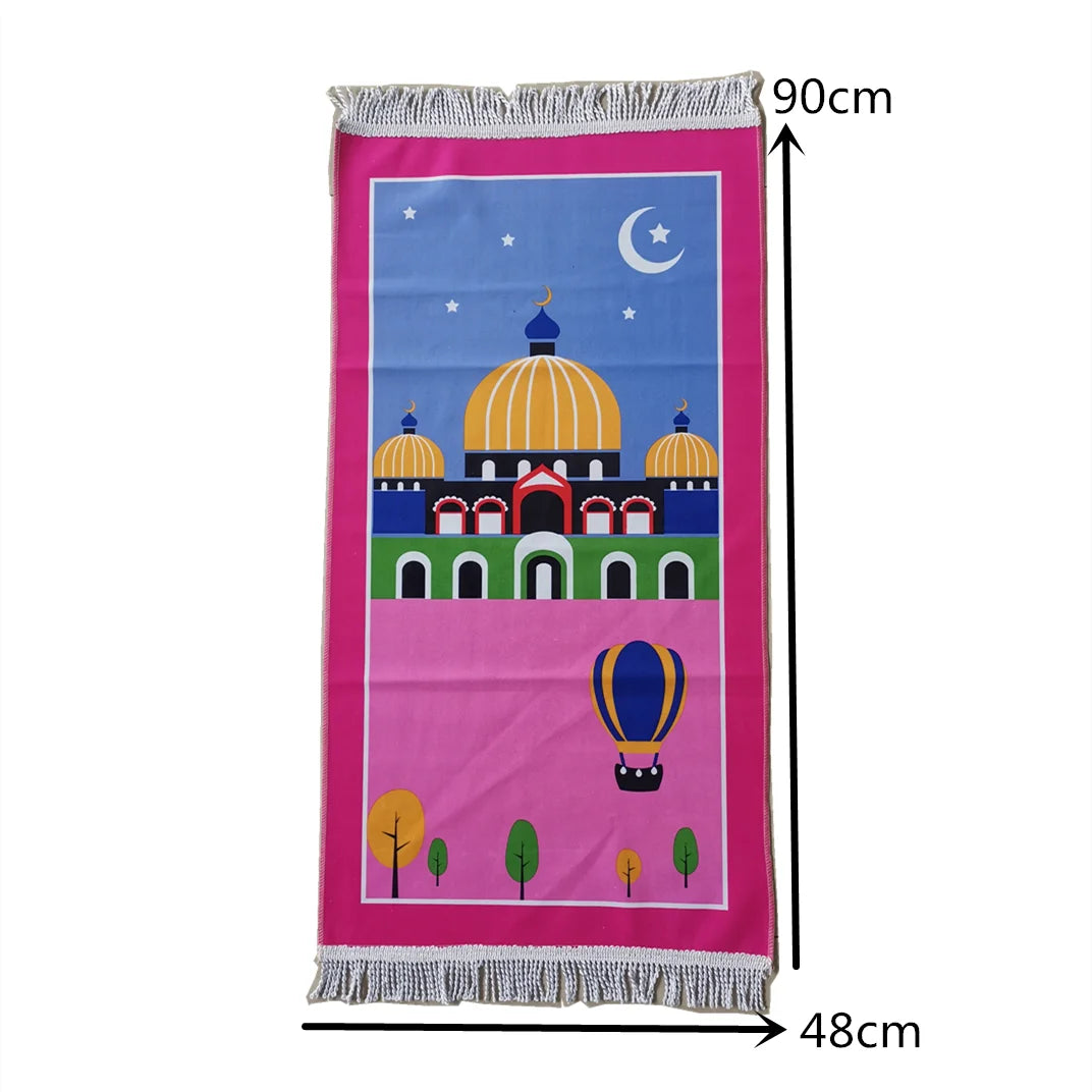 Kids Prayer Mat Eid Gifts for Kids Salah Mat for Kids Enjoyable Prayer Rug for Kids