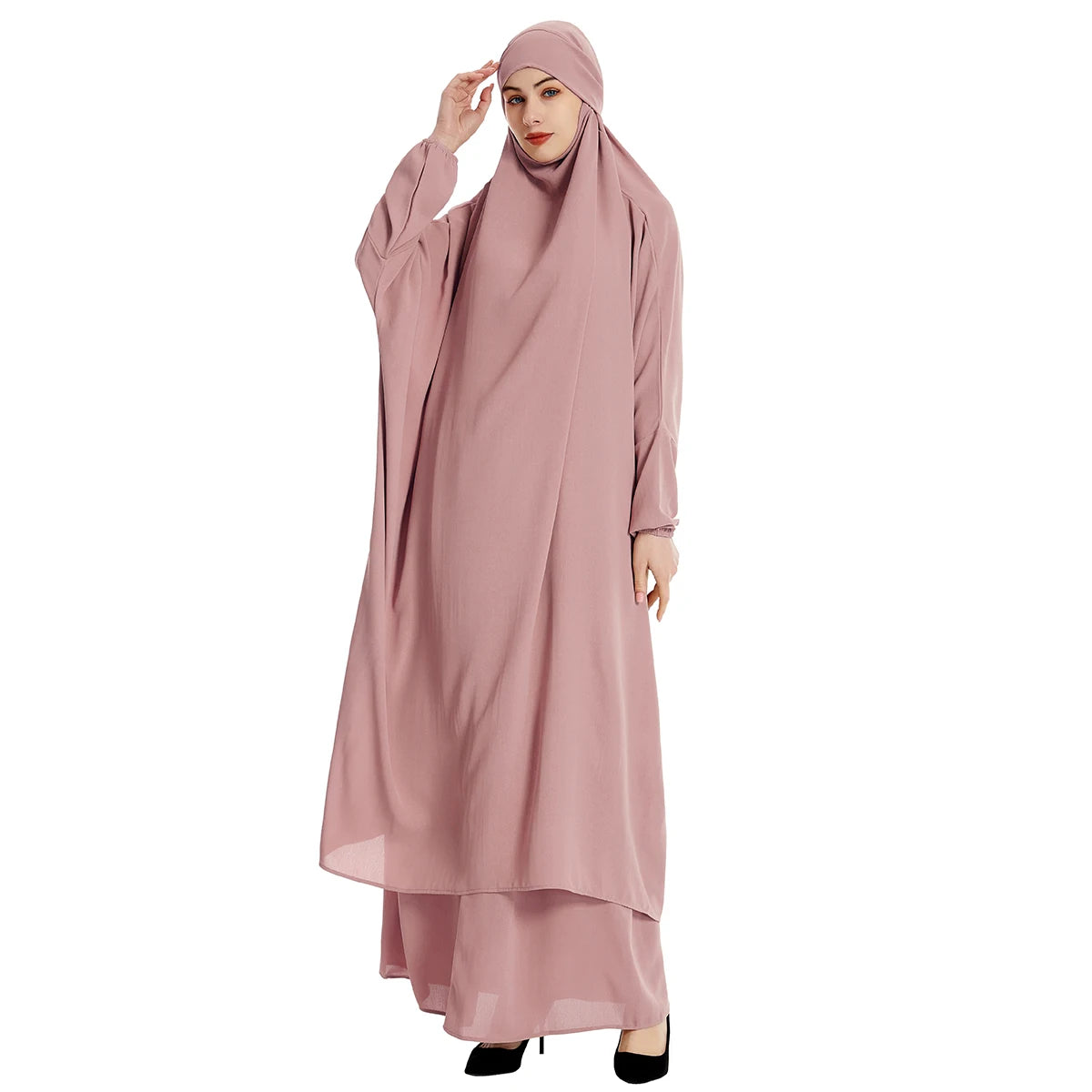 2-Piece Modest Hooded Abaya - Skirt & Top