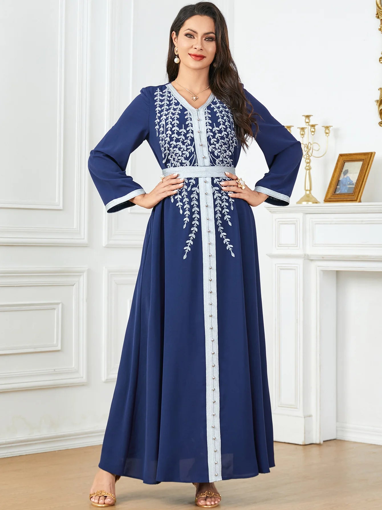 Women's Embroidered Maxi Dress 