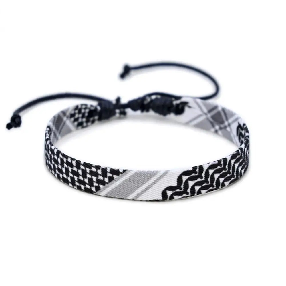 Palestinian Weave Bracelets - Multicolor Braid with Traditional Patterns