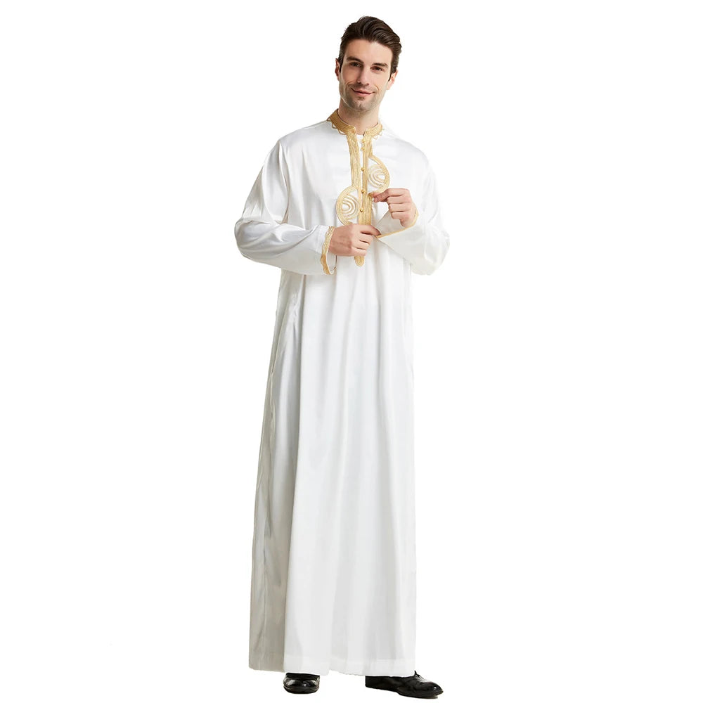 Embroidered Saudi Mens Jubba 