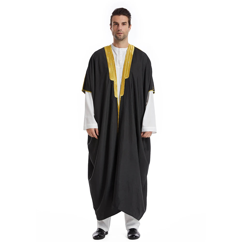 Men's Short Sleeve Embroidered Kaftan