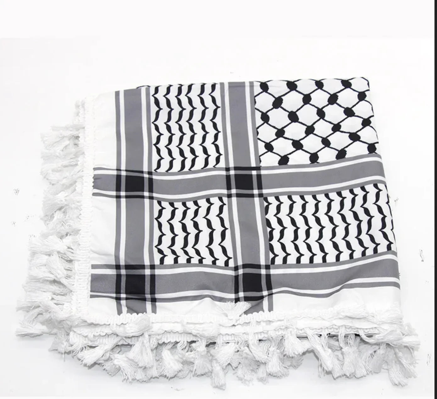 Palestinian Keffiyeh Scarf - Cotton Winter Shawl for Men & Women