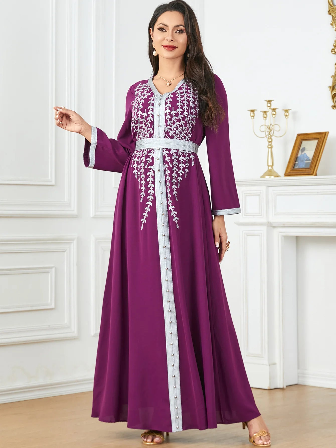 Women's Embroidered Maxi Dress 