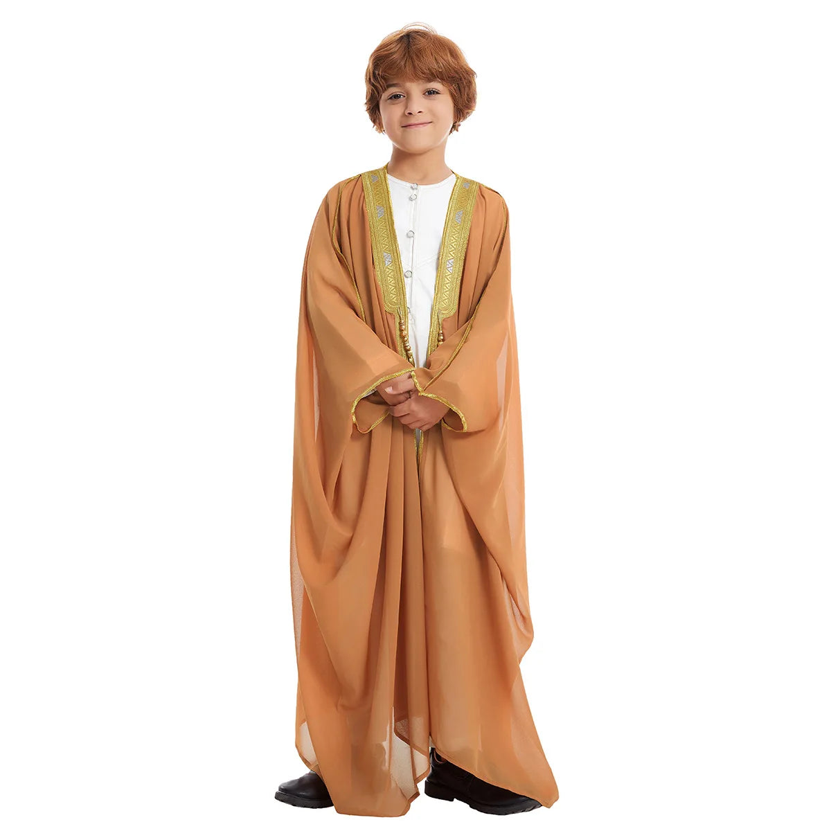 Boys Long  Sleeve Embroidered Kaftan