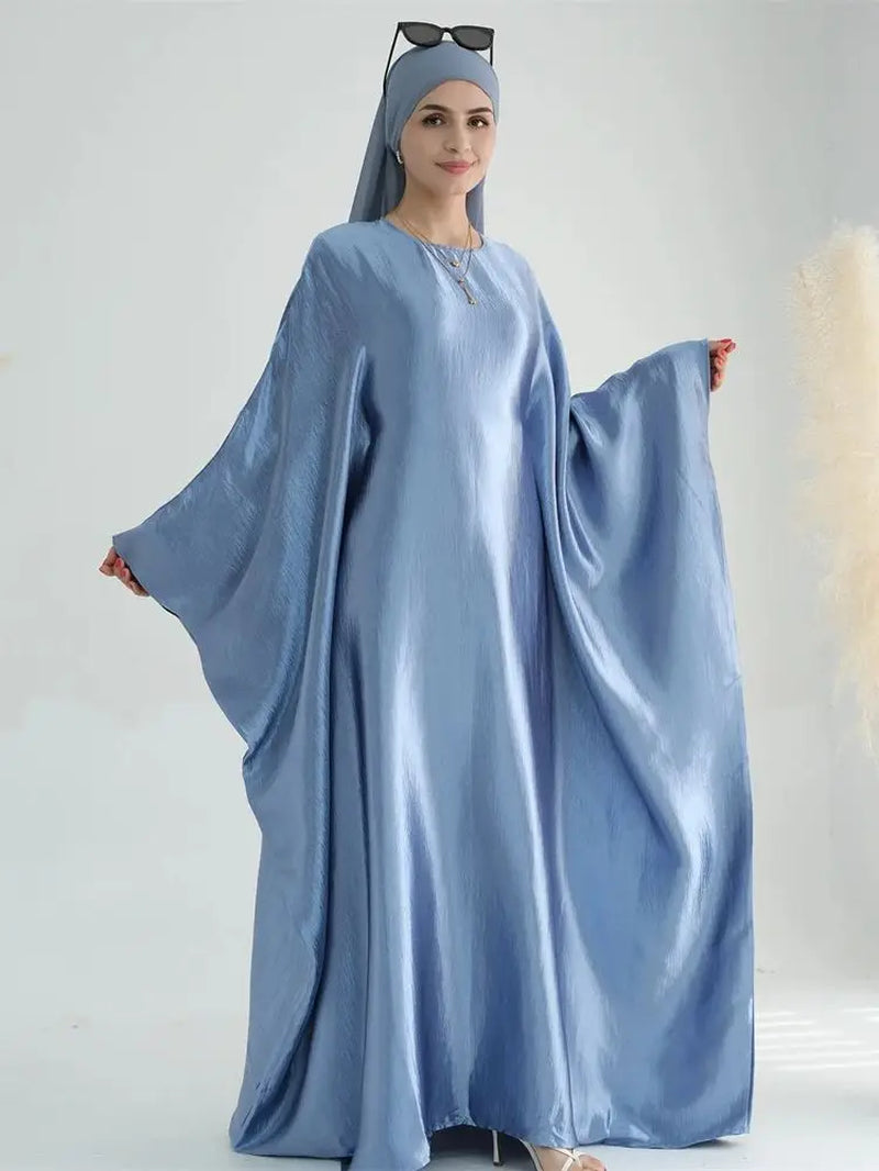 luxurious  Batwing Satin Abaya