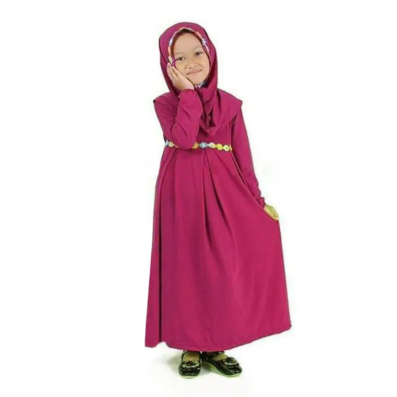 Muslim Girls' Hijab & Abaya Set 