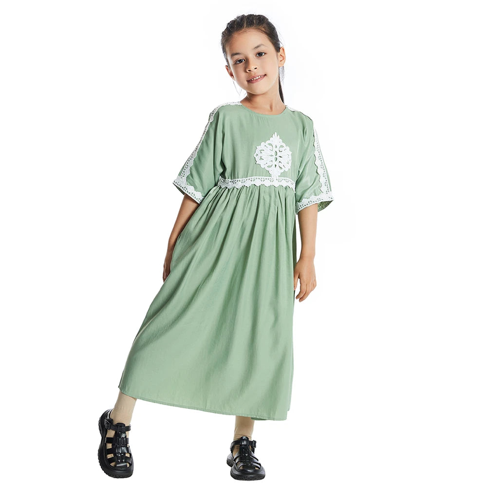 Girls Short Sleeve Gown