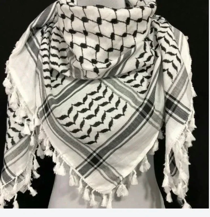 Palestinian Keffiyeh Scarf - Cotton Winter Shawl for Men & Women